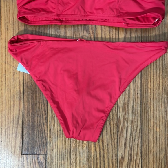 Andie Bikini Set Havana Top Cheeky Bottom Cherry Red Size M NWT - Picture 5 of 14